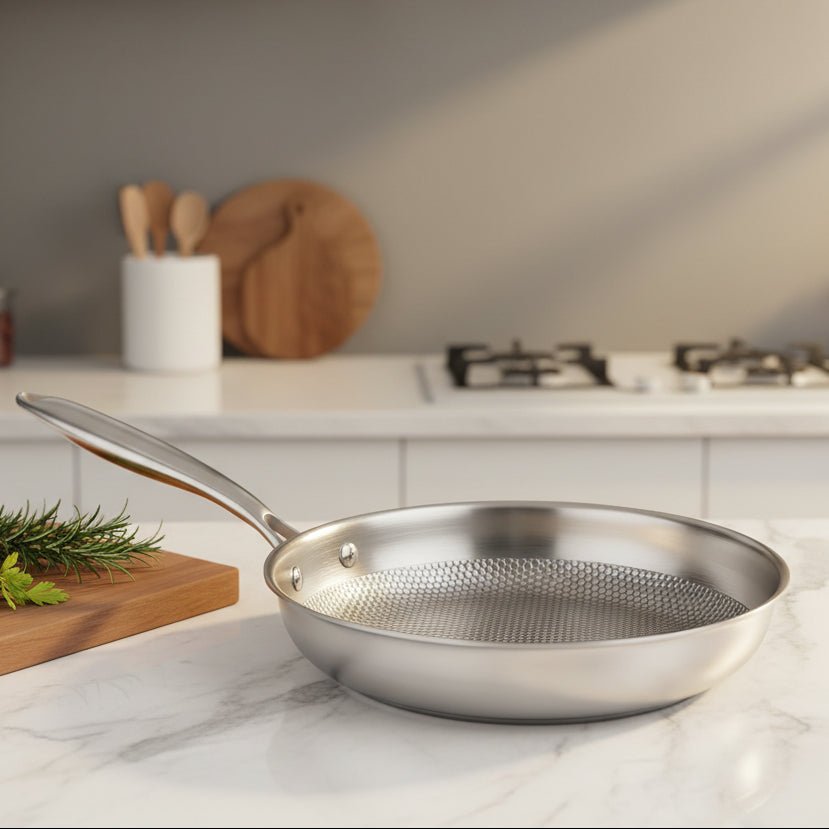 Stainless Steel Pans, Uncoated Steak Frying Pan – image 9