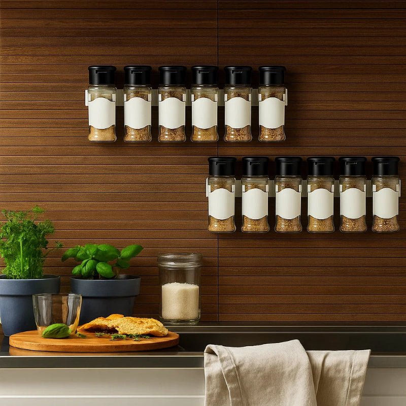 Wall Mounted Spice Rack, Self Adhesive Seasoning Rack for Kitchen – image 4