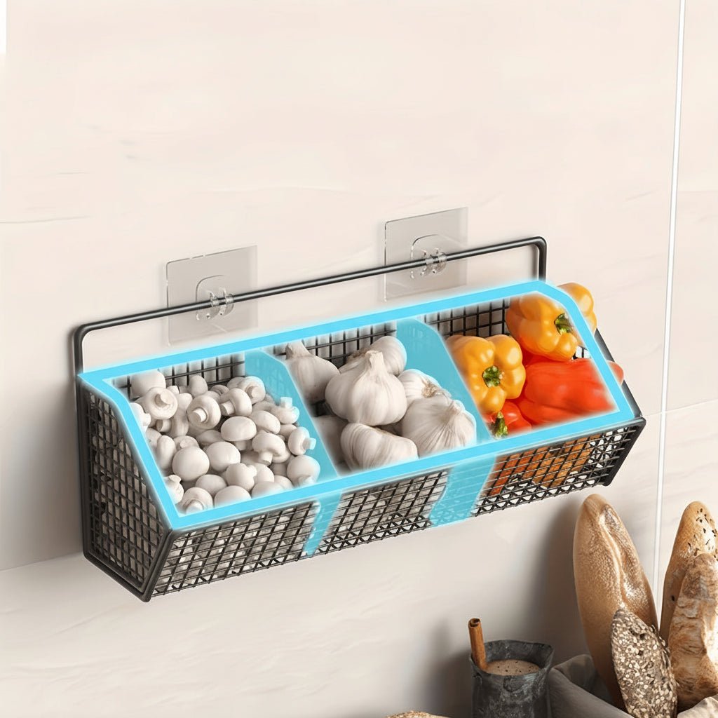 Storage Baskets Wall Mounted, Fruit Basket for Kitchen Storage – image 6