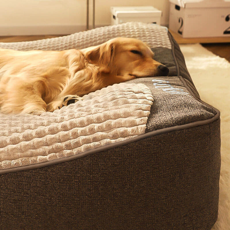 Dog Bed for Large Dogs, Orthopaedic Dog Bed with Headrest, Extra Large Dog Bed with Washable Cover XL to 3XL_03