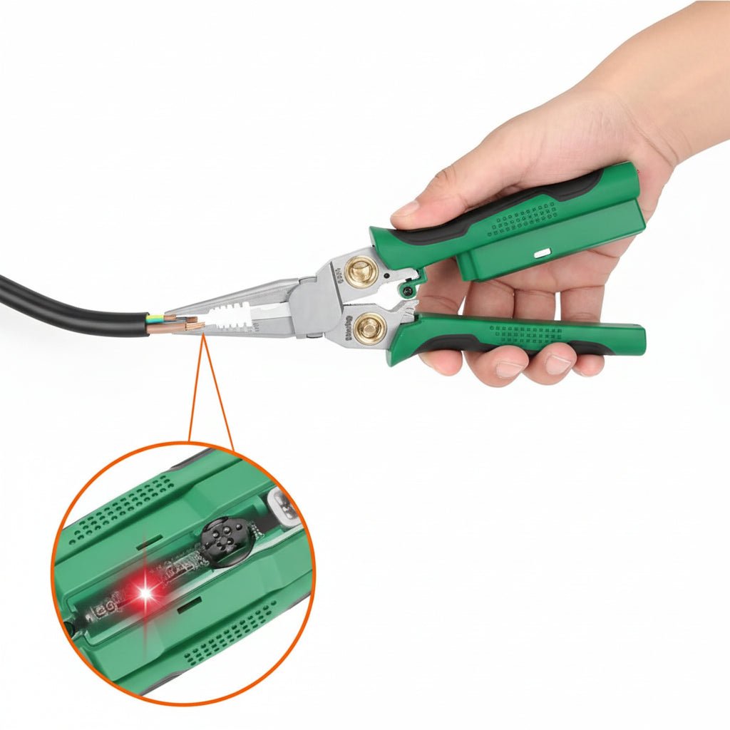 Wire Strippers 8 in 1, Crimping Tool with Voltage Tester