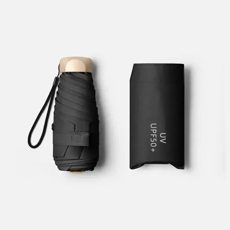 Mini Sunshade, Sun Umbrella with UV Protection, Compact Small Umbrella for Travel, Folding UV Umbrella for Sun and Rain