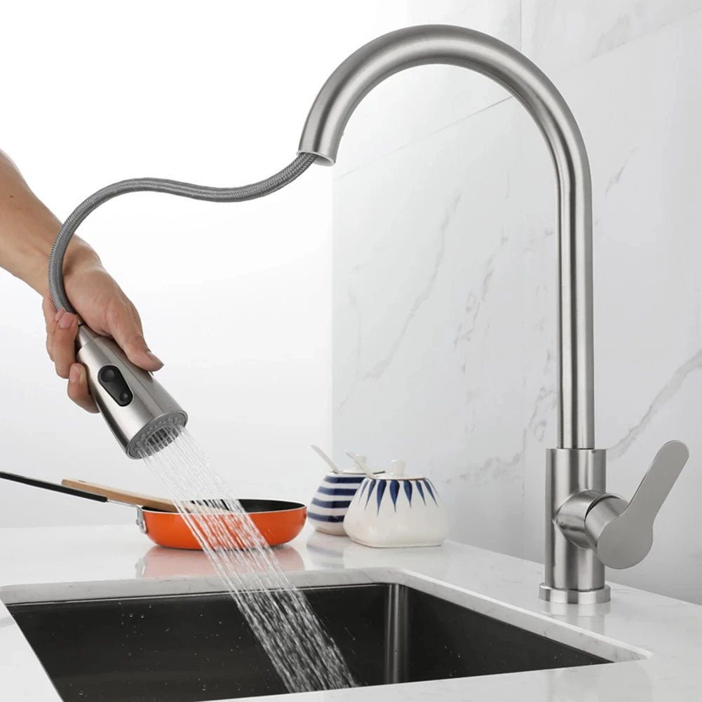 Kitchen Taps, Kitchen Sink Tap with 360 Swivel and Flexible Hose