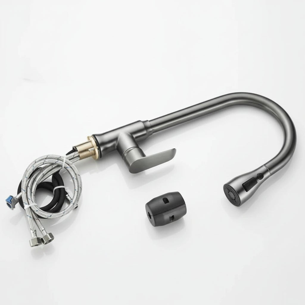 Kitchen Taps, Kitchen Sink Tap with 360 Swivel and Flexible Hose – image 5