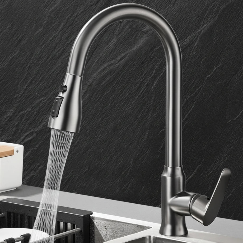Kitchen Taps, Pull Out Kitchen Mixer Tap with Spray – image 6