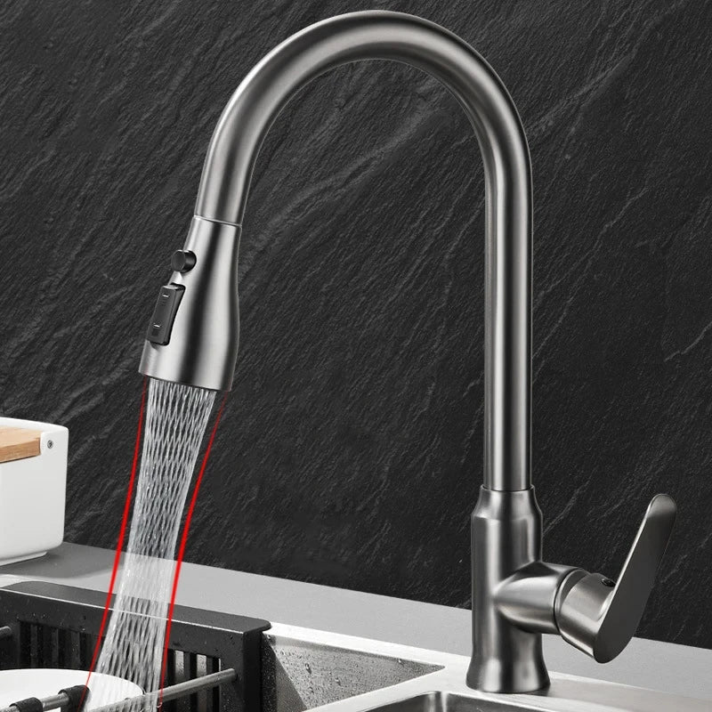Kitchen Taps, Kitchen Sink Tap with 360 Swivel and Flexible Hose – image 7