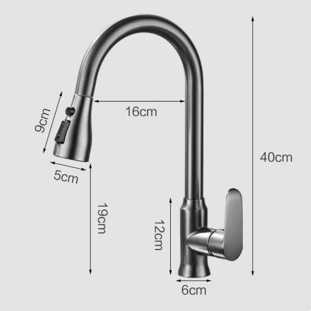 Kitchen Taps, Kitchen Sink Tap with 360 Swivel and Flexible Hose – image 9