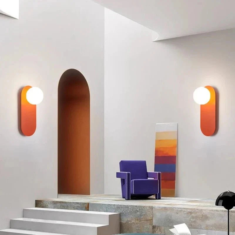 Living Room Wall Lights, Nordic Iron Wall Lamp for Bedroom and Hallway