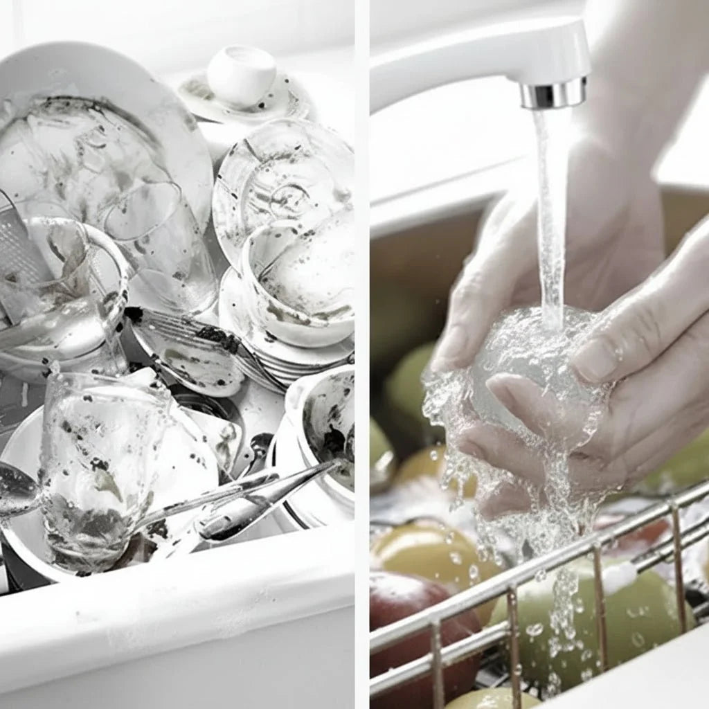 Washing Up Gloves with Bristles, Kitchen Gloves for Dishes and Pots, 32 cm PVC Cleaning Gloves with Scrubber_07