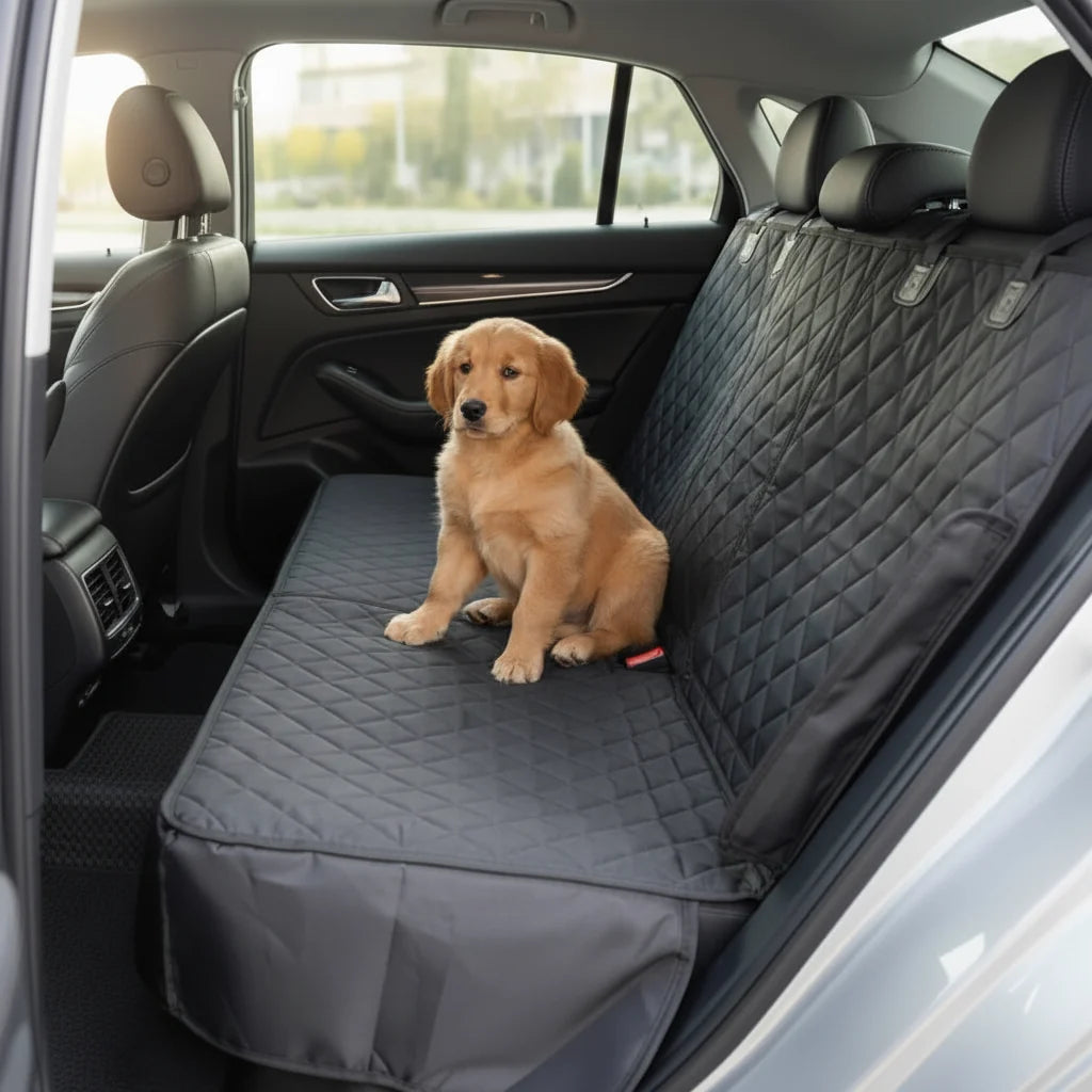 Dog Car Seat Cover Rear, Non Slip Back Seat Protector for Dogs