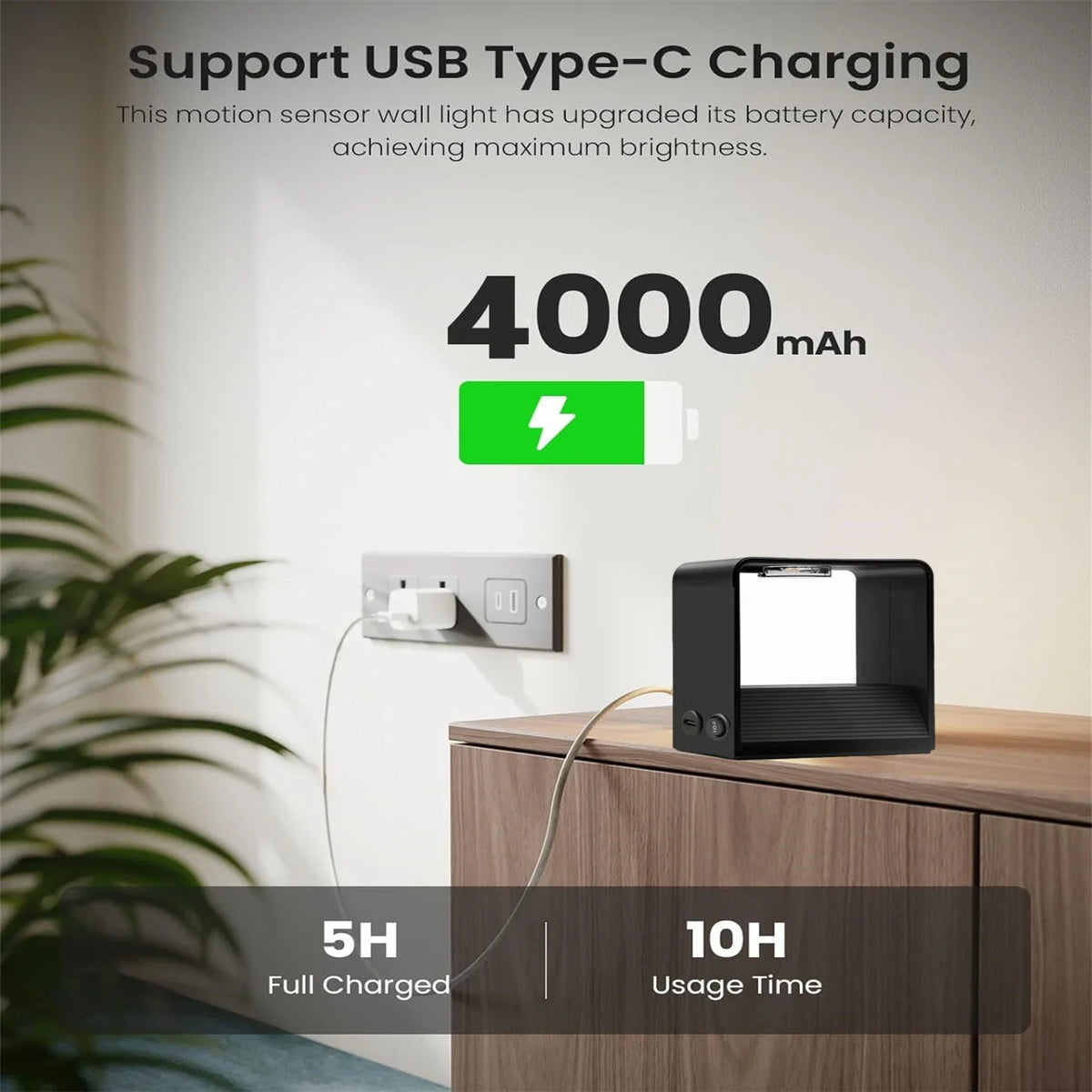 Rechargeable Wall Lights with Motion Sensor, Wireless Hallway Light – image 5