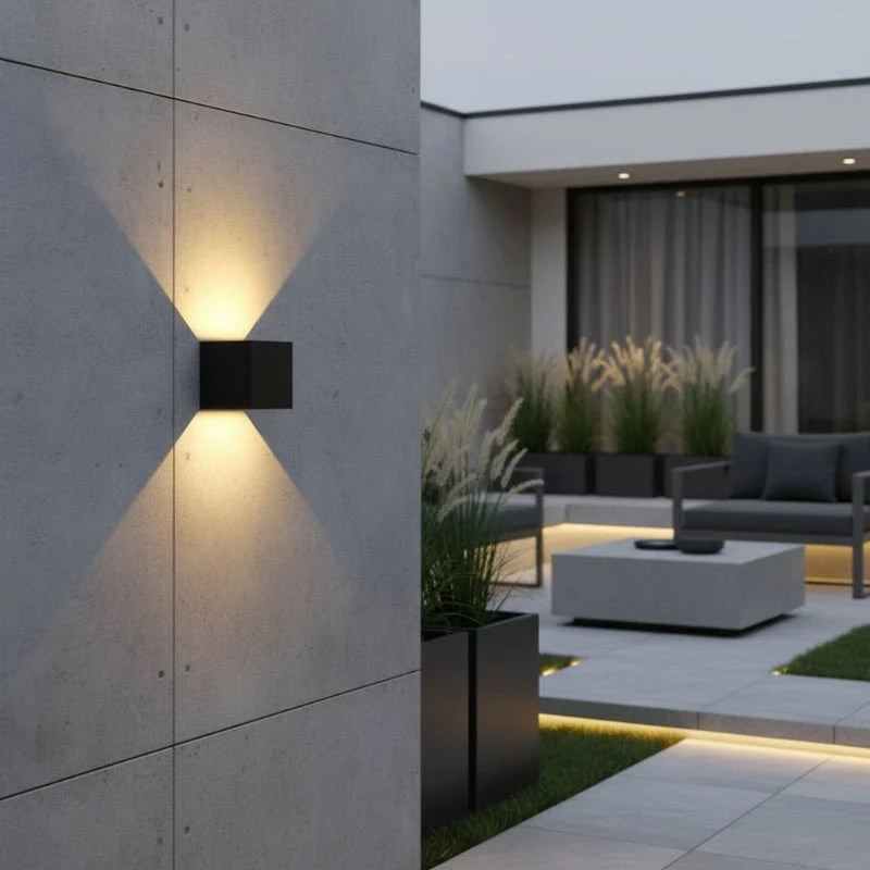 Outdoor Wall Lights, Waterproof Exterior Wall Light, Modern Cube Wall Lamp with G9 Bulb, Indoor and Outdoor Lighting_08
