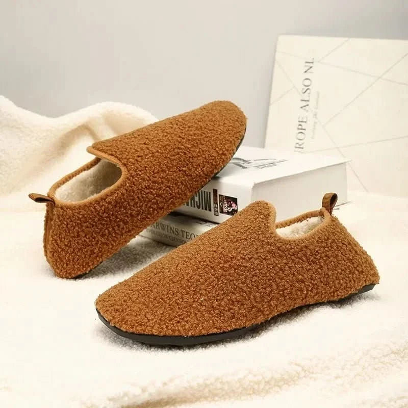 Mens Slippers, Womens Slippers, Plush House Slippers for Men and Women with Non Slip Sole, Cosy House Shoes for Winter