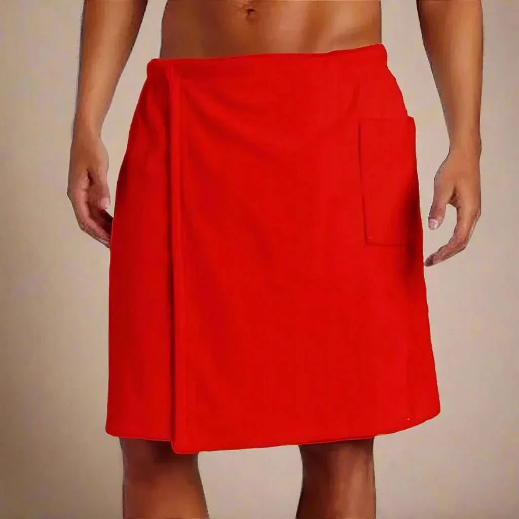 Bath Towel Wrap with Elastic Waistband and Pockets, Quick Dry Towel for Sauna and Swimming, Gym Towel in Coral Fleece_10