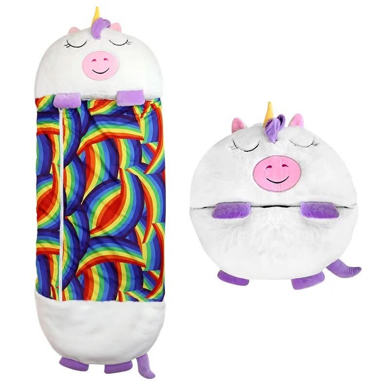 Kids Sleeping Bag, 2 in 1 Cuddle Toy and Plushie, Animal Sleeping Bag for Sleepovers, Plush Toys for Ages 3 to 8_07