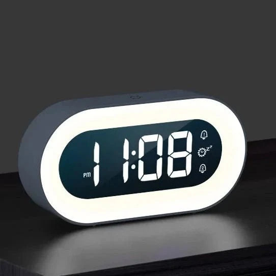 Digital Alarm Clock with Night Light, Dimmable Bedside Clock with Adjustable Brightness, Digital Clock for Bedroom_03