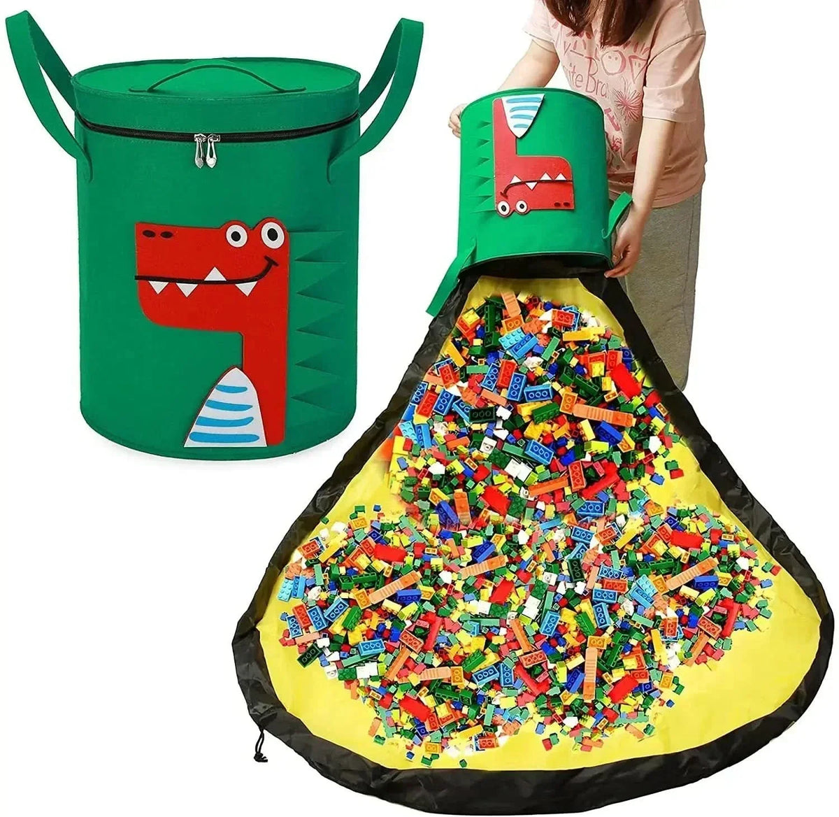 Felt Toy Storage Bag, Dustproof Kids Toy Storage for Nursery – image 6