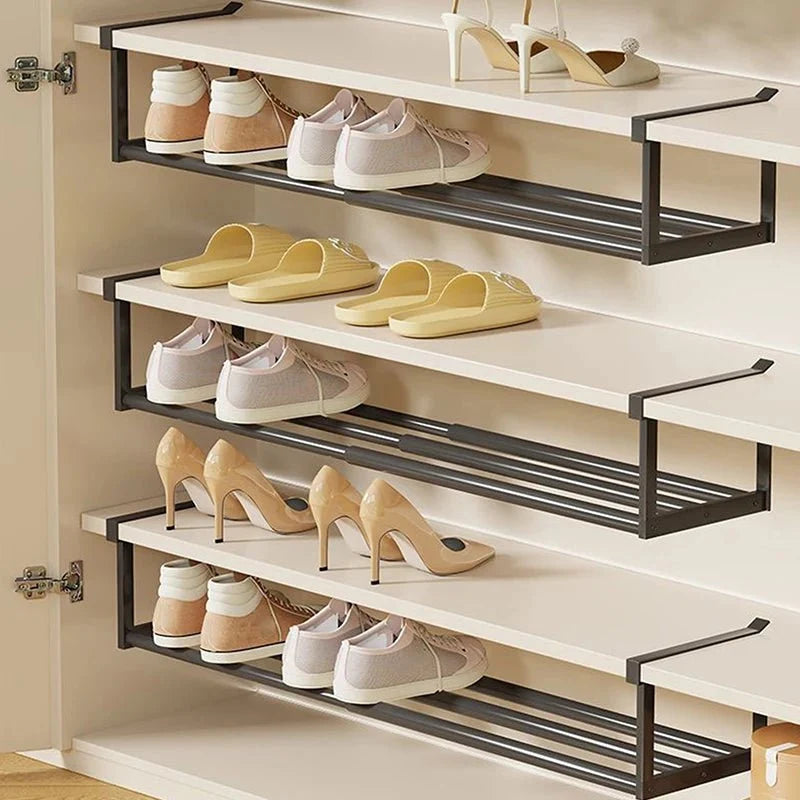 Extendable Shoe Shelf for Shoe Storage, Adjustable Shoe Rack, Wardrobe Organiser and Cupboard Shelf, 40-65 cm_01