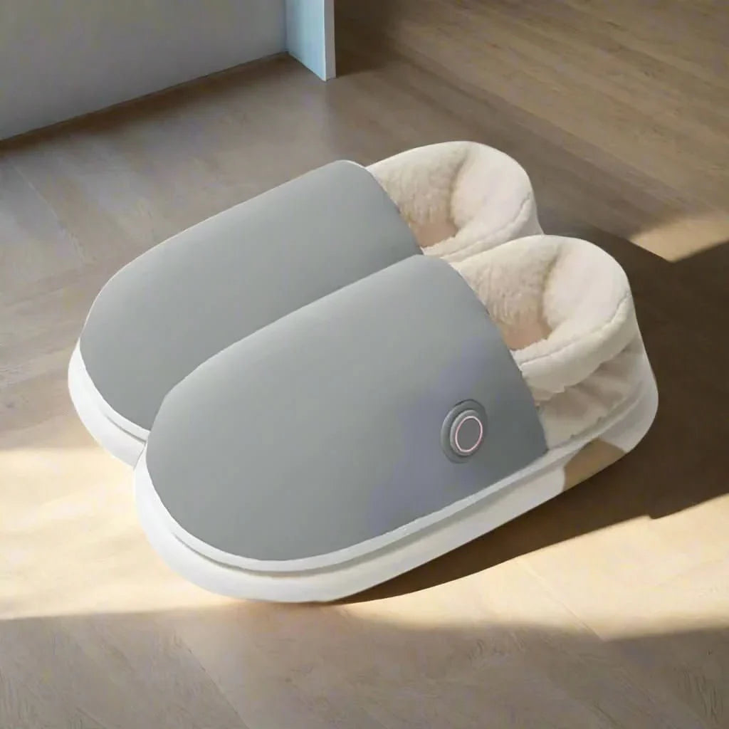 Electrically Heated Slippers with 3 Heat Settings, Electric Foot Warmers, Thick Warm Indoor House Slippers for Cold Days