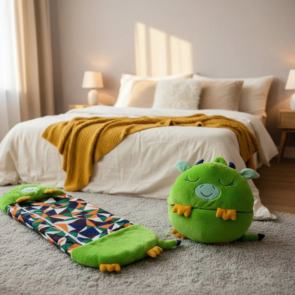 Kids Sleeping Bag, 2 in 1 Cuddle Toy and Plushie, Animal Sleeping Bag for Sleepovers, Plush Toys for Ages 3 to 8_02