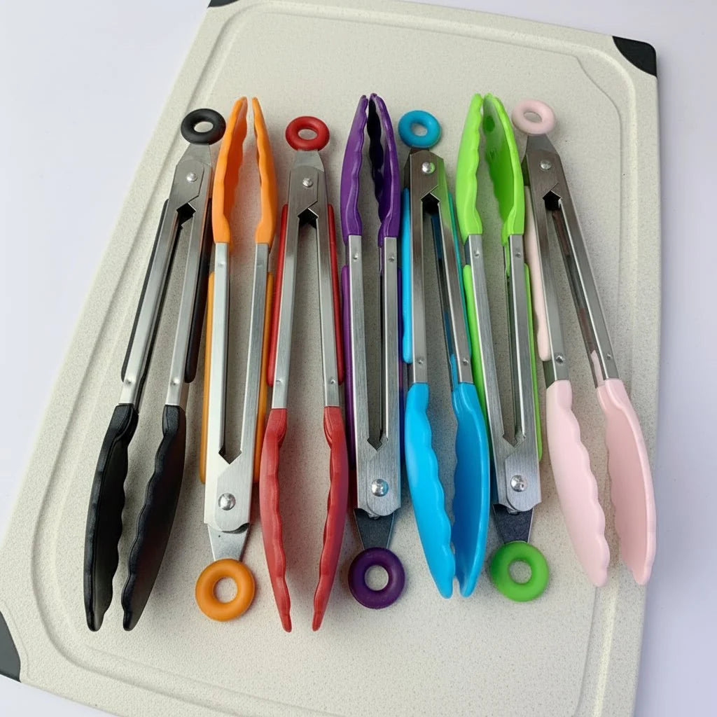 Cooking Tongs with Non-Slip Handle, Plastic Tongs for Serving Food, Lightweight Kitchen Tongs, Kitchen Accessories_09