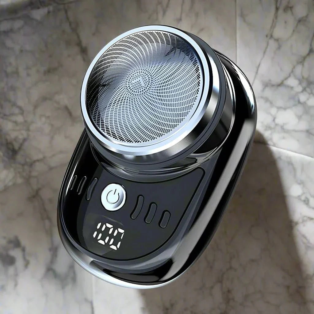 Mini Electric Shaver with USB Charging, Cordless Electric Razor with Digital Display, Travel Razor with Detachable Head