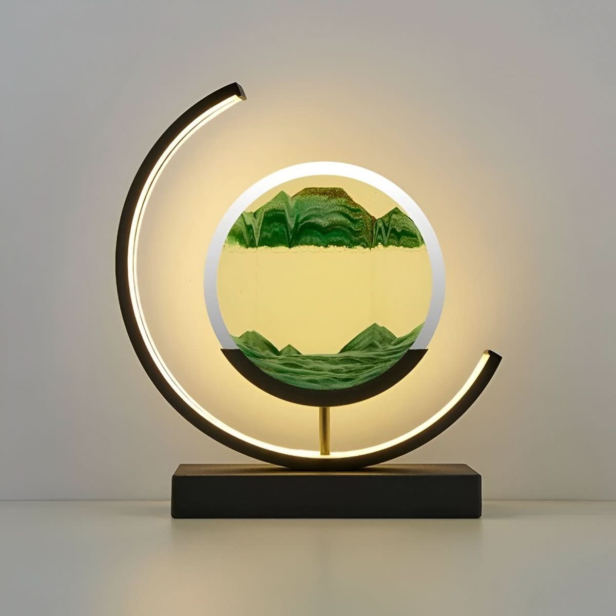 Table Lamp, Bedside Lamp with Moving Sand Art, Dimmable Glass Table Lamp for Ambient Lighting and Bedroom Decor_06