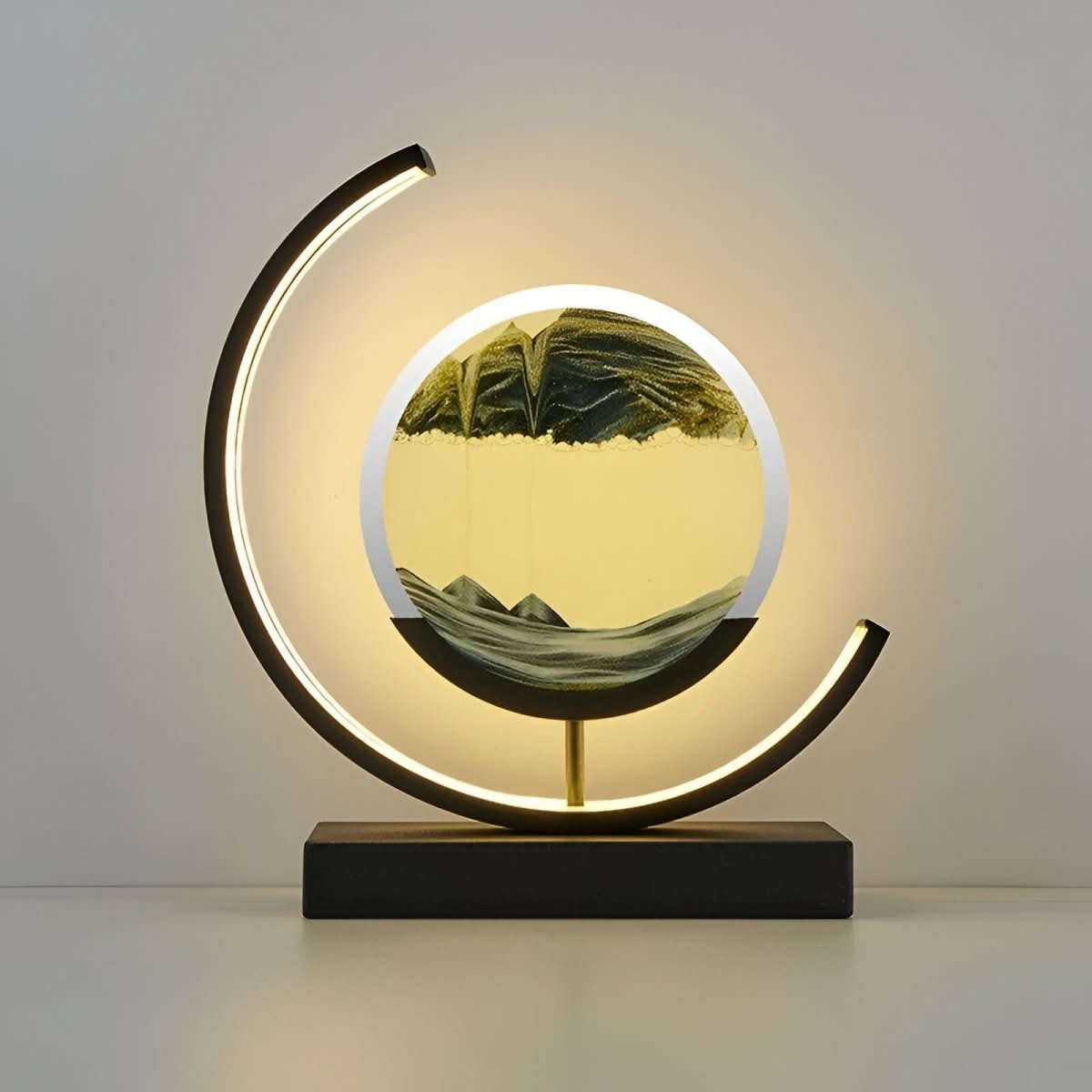 Table Lamp, Bedside Lamp with Moving Sand Art, Dimmable Glass Table Lamp for Ambient Lighting and Bedroom Decor_07