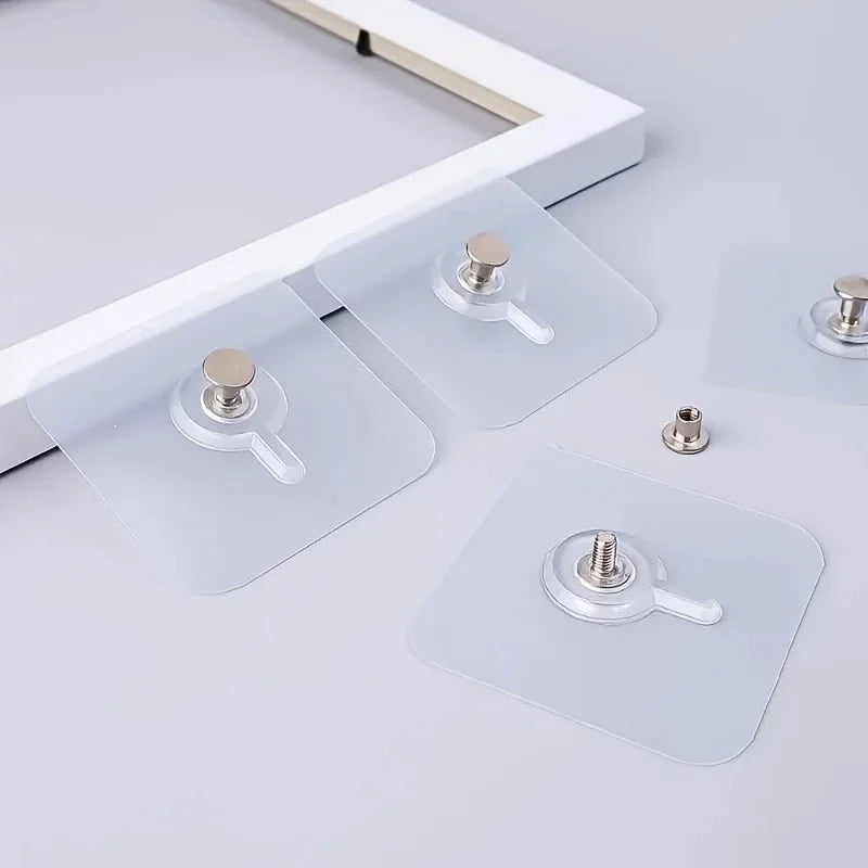 Adhesive Wall Hooks, 10 Pack Self Adhesive Hooks for Bathroom and Kitchen, Clear Sticky Hooks with No Drilling_07