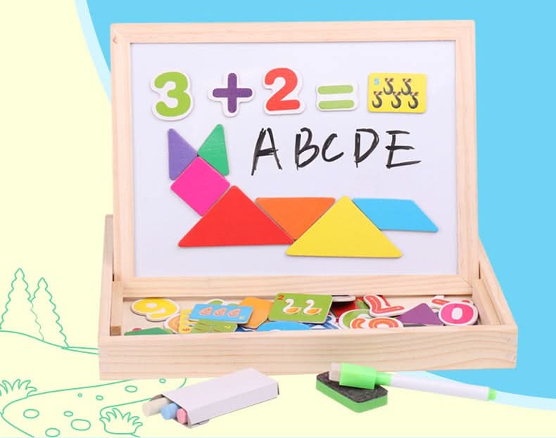 Magnetic Board for Kids, Drawing Board with Magnetic Cards, 3D Wooden Puzzle and Magnetic Game, Wooden Toys for Travel_29