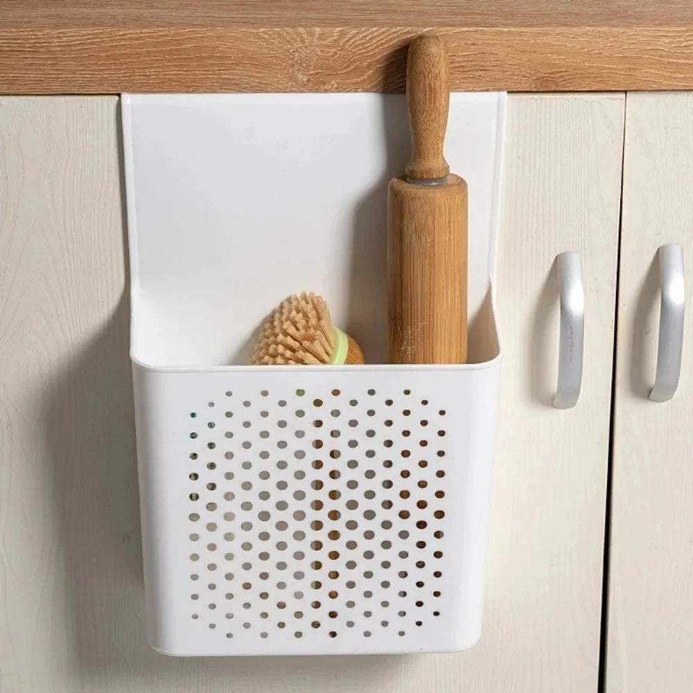 Over Door Storage Basket, Hanging Storage Basket for Kitchen Storage, Cupboard Organiser for Bathroom and Utility Room