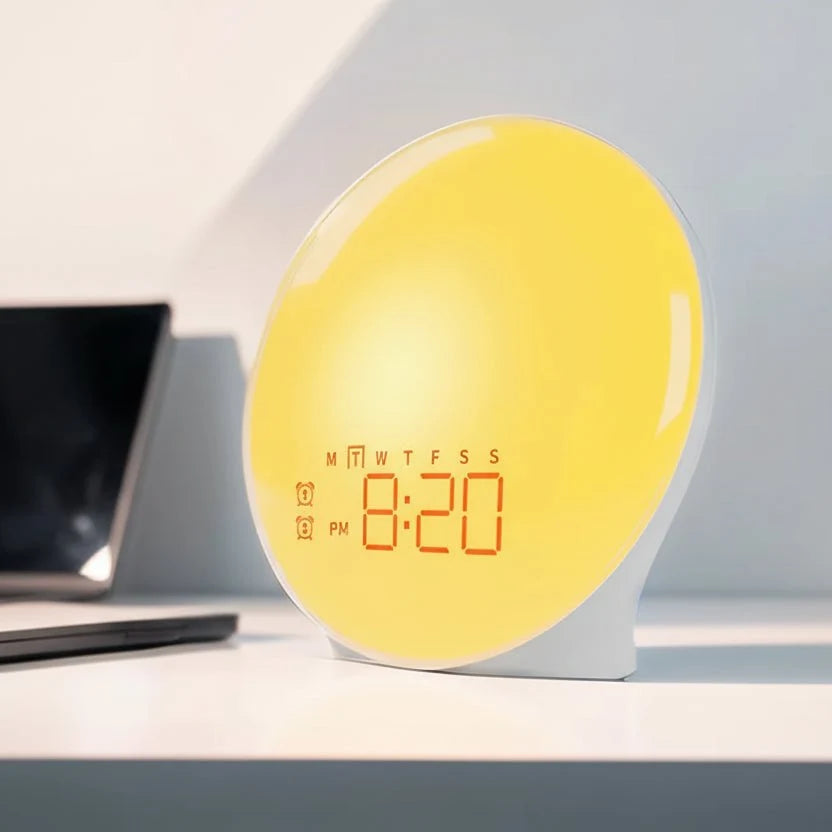 Sunrise Alarm Clock with Nature Sounds, Digital Clock with Sunrise Lamp – image 5