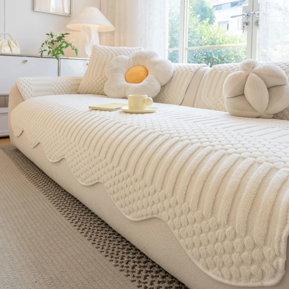 Sofa Covers, Thick Fleece Sofa Cover for Winter – image 13