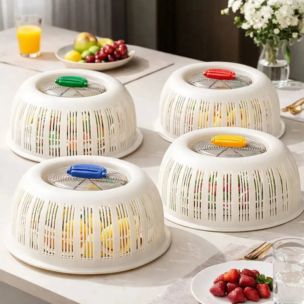 Food Covers, Breathable Fly Cover for Food, 2 in 1 Colander, Draining Basket for Fruit and Vegetables