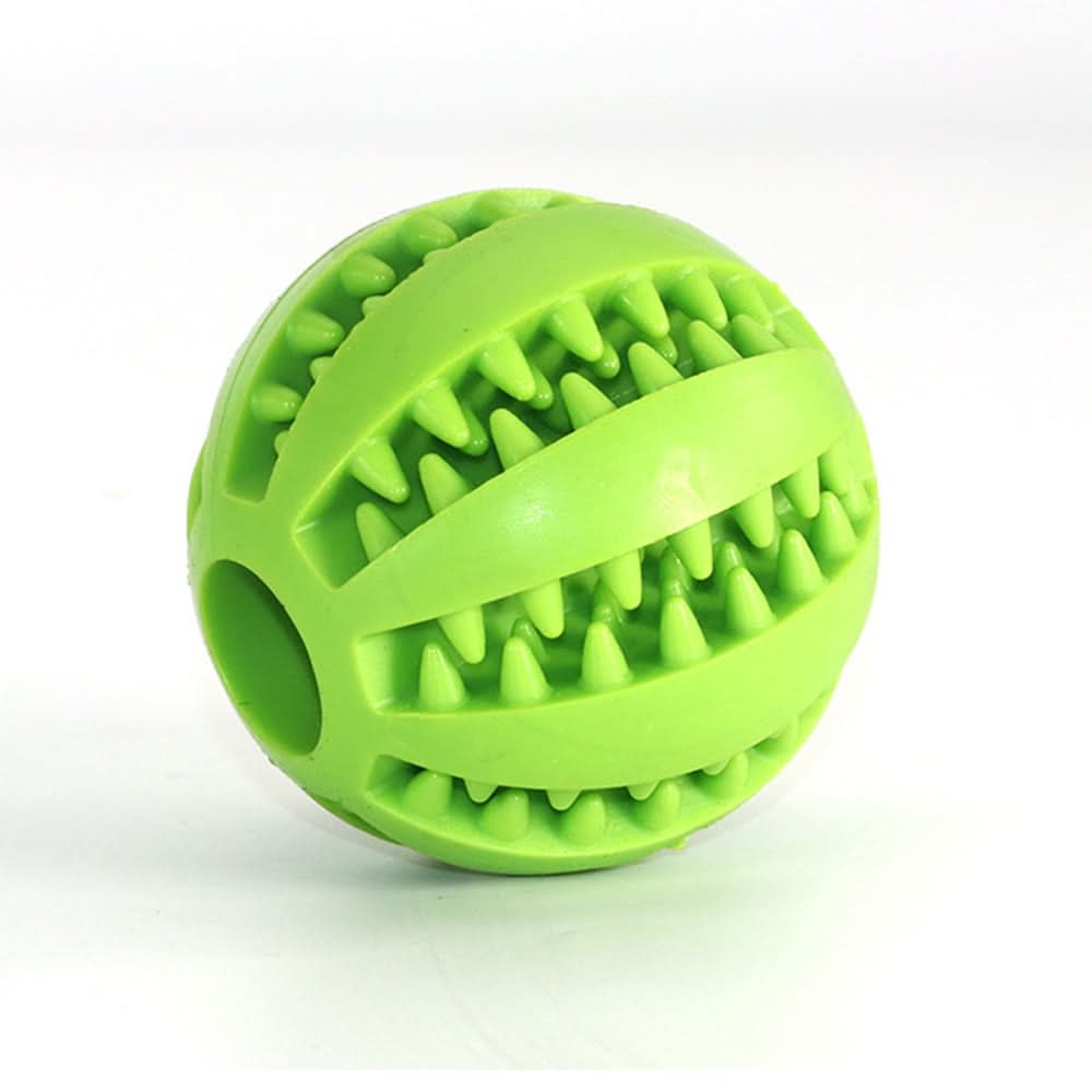 Interactive Dog Ball, Rubber Dog Chew Toy with Dental Ribs – image 5