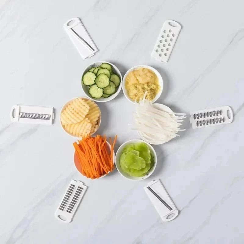 Vegetable Slicer 9 in 1, Kitchen Slicer for Vegetables and Potatoes, Potato Slicer with Stainless Steel Blades_03