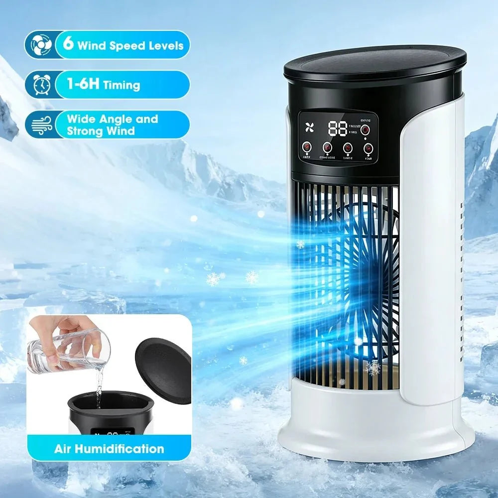 Portable Air Cooler 3 in 1 with Humidifier and LED Night Light, Evaporative Air Cooler Fan with Water Tank, Cooling Fan_08