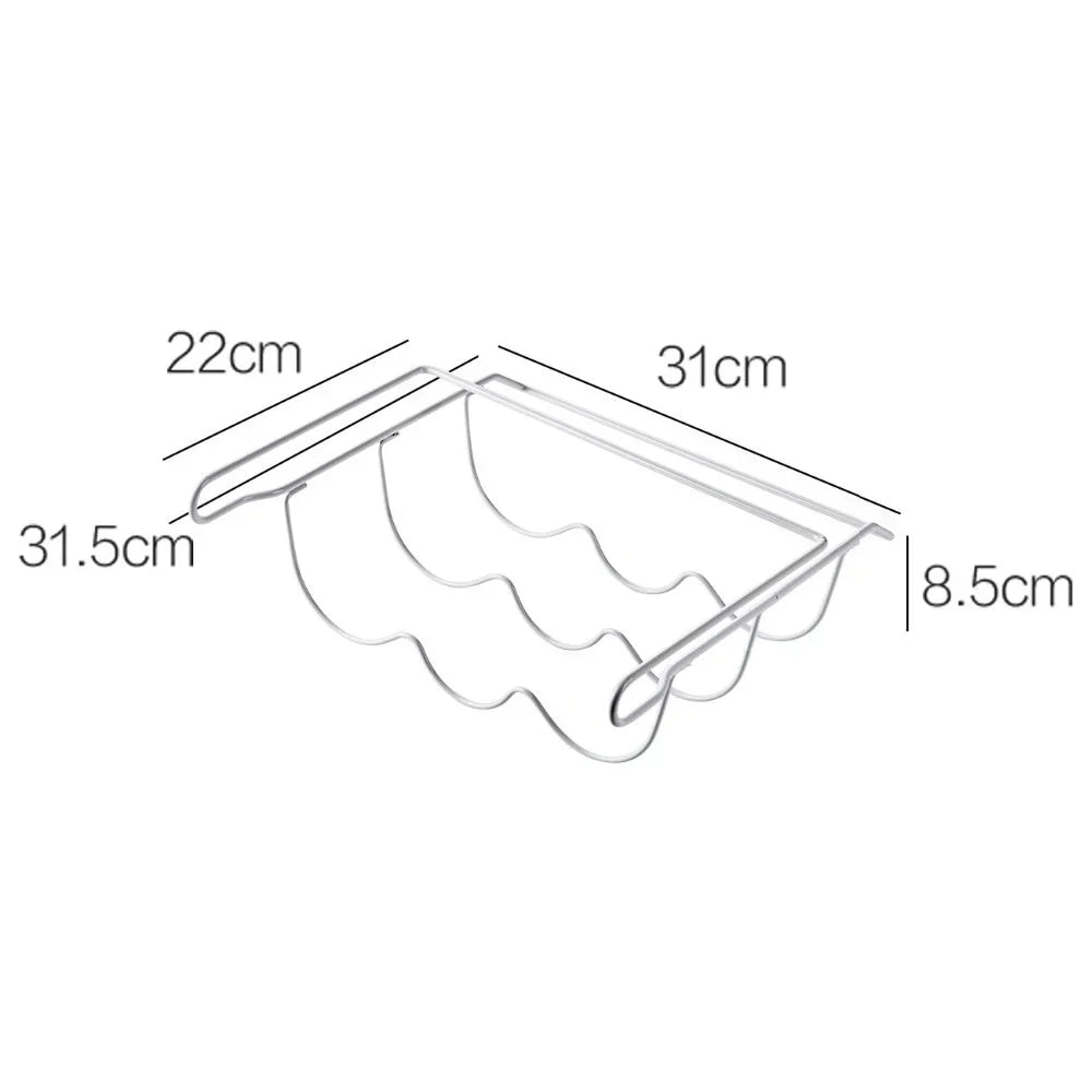 Wine Bottle Holder for Fridge, Rolling Fridge Wine Rack for Beer Bottles, Metal Fridge Organiser for Kitchen Cabinet_05