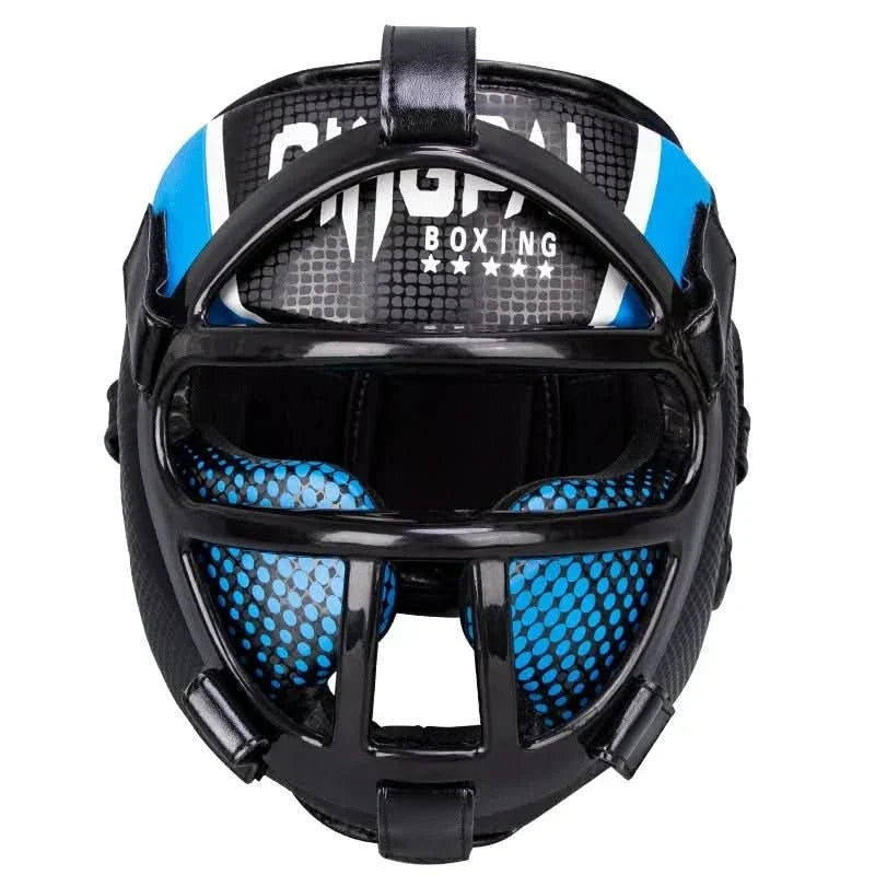 Boxing Head Guard with Face Mask, Martial Arts Headgear for Sparring – image 4