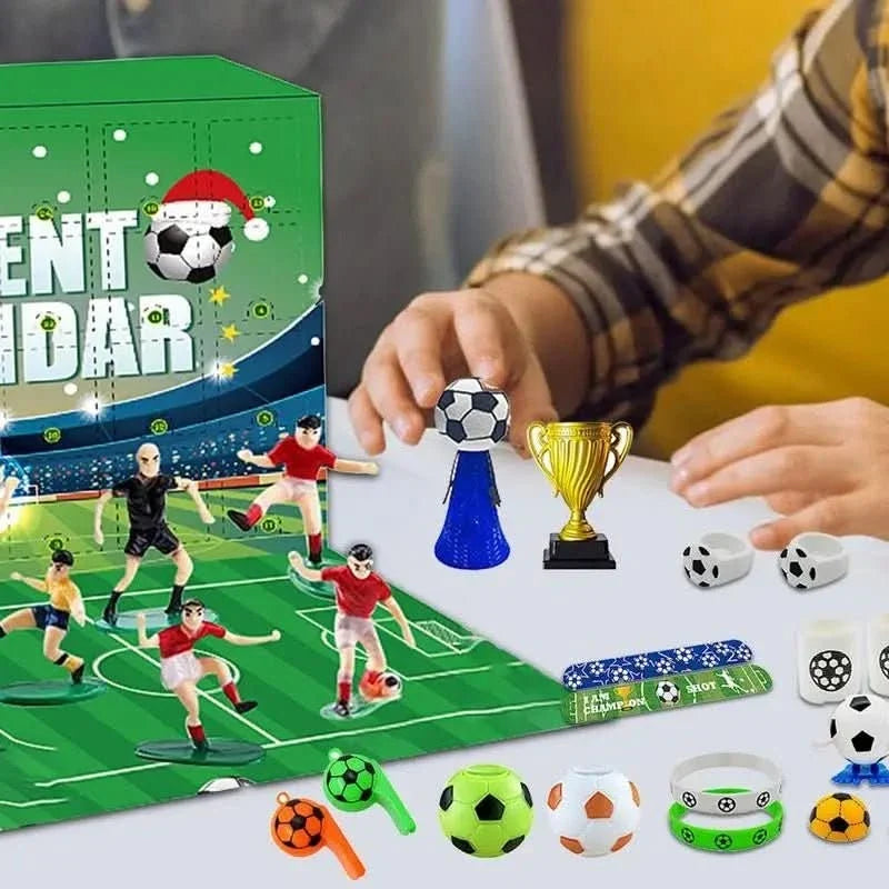 Football Advent Calendar, Kids Advent Calendar with 24 Surprises, Football Toys with DIY Stadium and Mini Figures_02