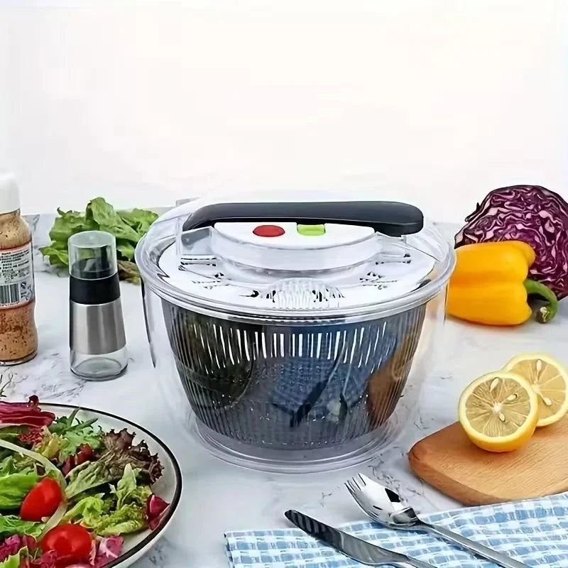 Electric Salad Spinner, Battery Powered Salad Spinner for Fruits and Vegetables, Lettuce Spinner, Salad Dryer_02