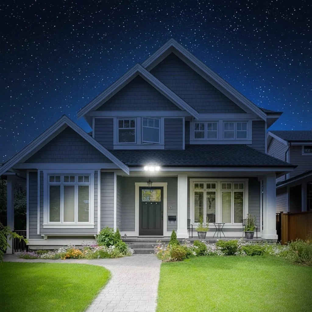 Solar Lights Outdoor, 3 Head Solar Floodlight 2500 Lumen – image 5