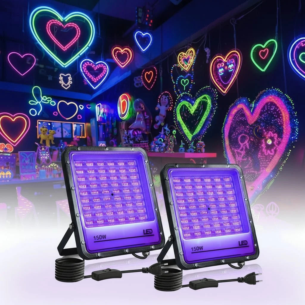 UV Lights, Black Light Outdoor Spotlight 395nm, LED Flood Light for Stage Lighting and Party Lights_02