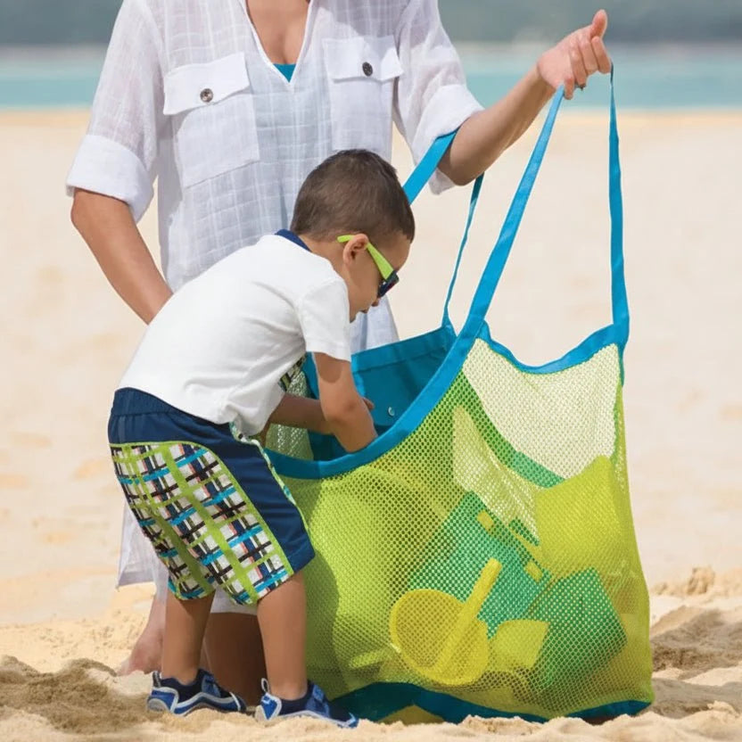 Mesh Storage Bag for Kids Toys, Mesh Beach Bag for Towels and Swim Gear – image 4