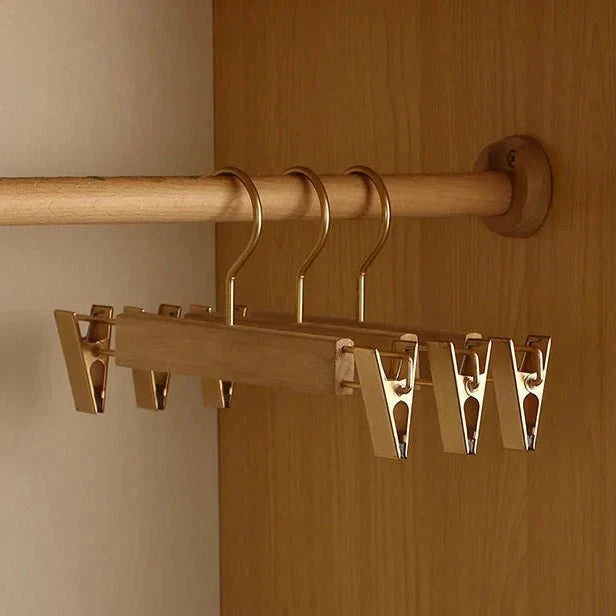 Wooden Coat Hangers, Wide Wooden Clothes Hangers for Wardrobe, Trouser Hangers, Set of 3 for Clothes Storage_07