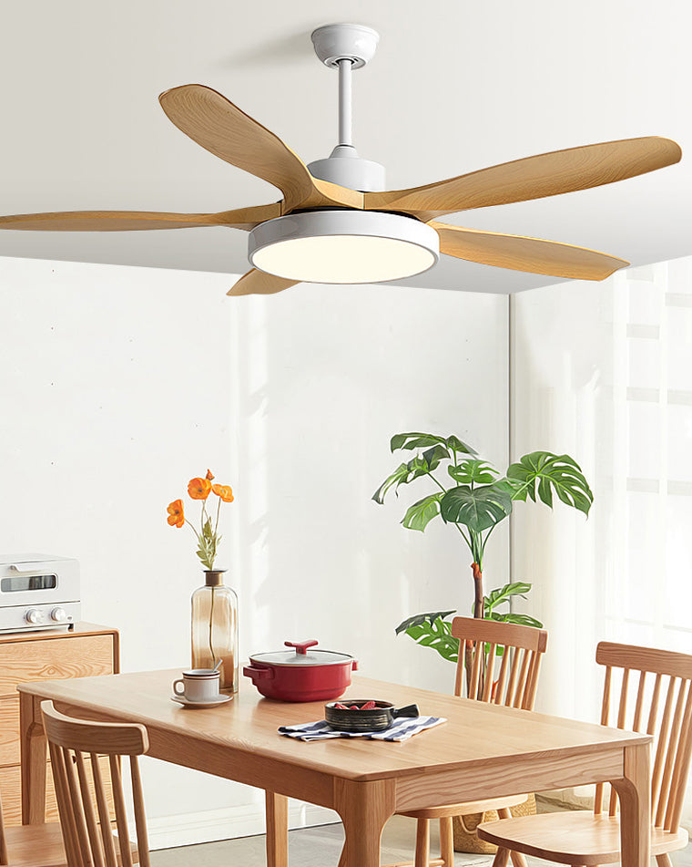 Scandinavian Ceiling Fan with LED Light & Remote Control | Modern Design for Year-Round Comfort 5