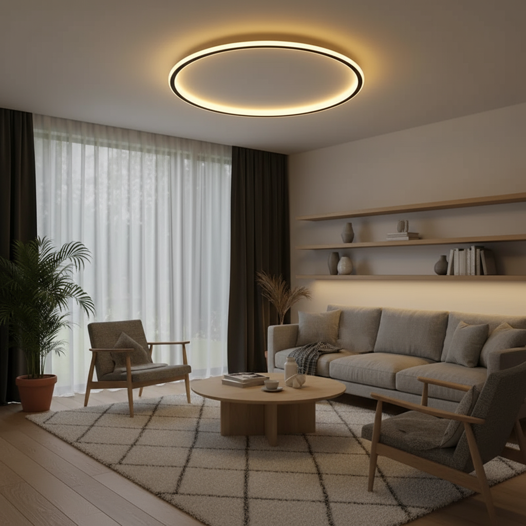 Scandinavian LED Ceiling Light Fixture with Soft Silicone Diffuser | Modern Flush Mount Design for Minimalist Spaces 2