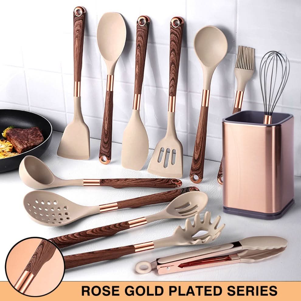 Silicone Kitchen Utensil Set, 10 Piece Kitchen Tool Set with Ergonomic Handles, Heat Resistant Silicone Cooking Utensils_06