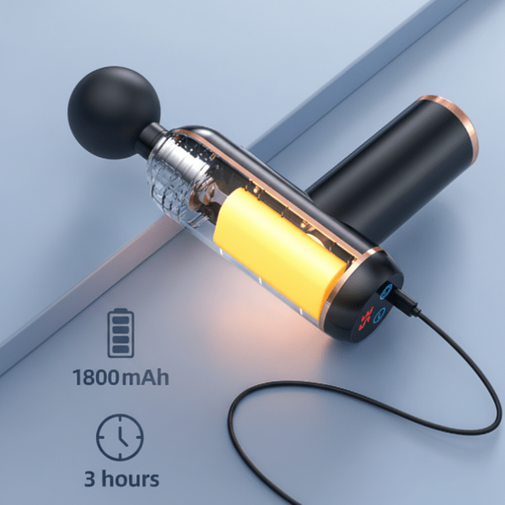 Portable Massage Gun with 4 Attachments, Deep Tissue Massager for Muscle Relaxation – image 4