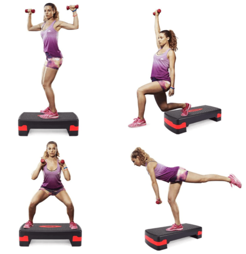 Adjustable Exercise Step, Aerobic Step Platform with Non Slip Base, Gym Step for Home Cardio and Squats_02
